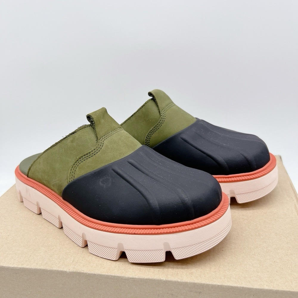 SOREL Rein CB Women's Clog Mules Casual Shoes Green Black EU 37.5 US 6.5 - Picture 5 of 13